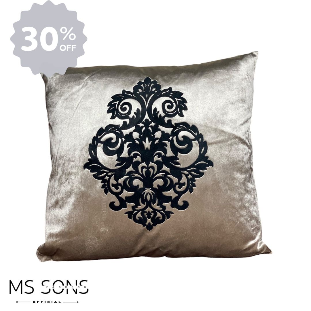 Luxury Velvet Laser CUT Cushion Cover (BEIGE)