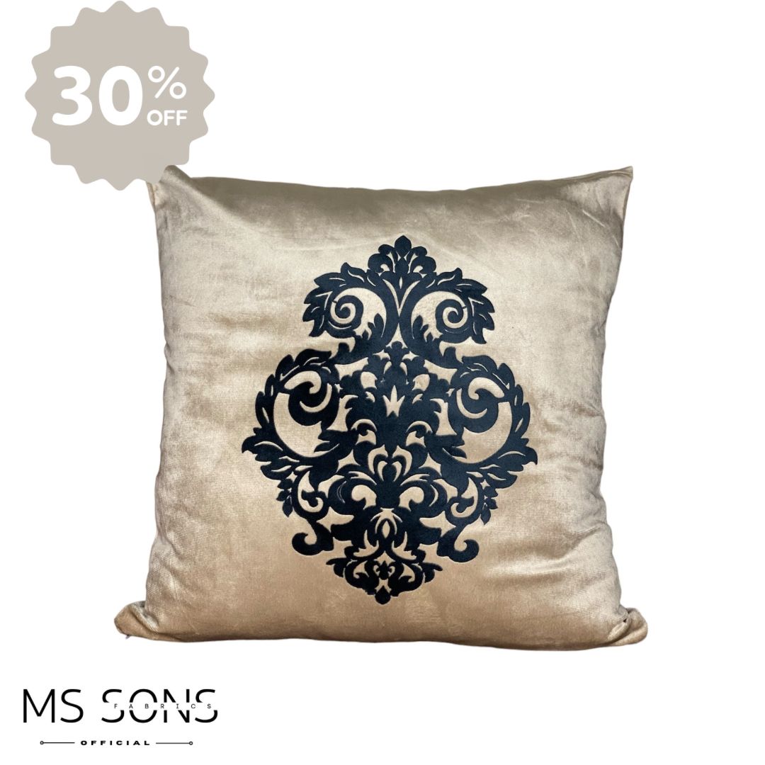 Luxury Velvet Laser CUT Cushion Cover (SILVER)