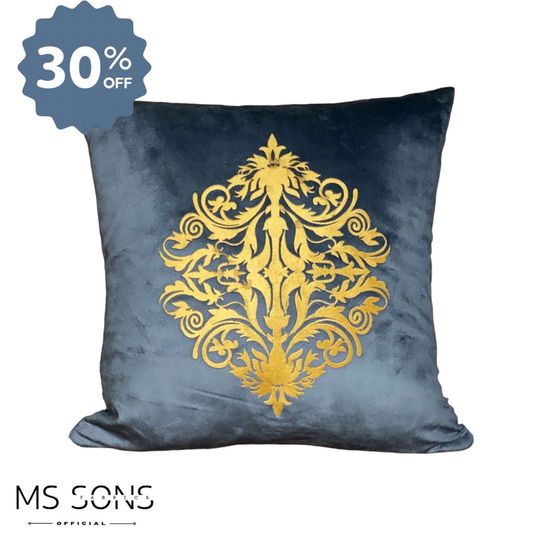 Luxury Velvet Laser CUT Cushion Cover (GREY)