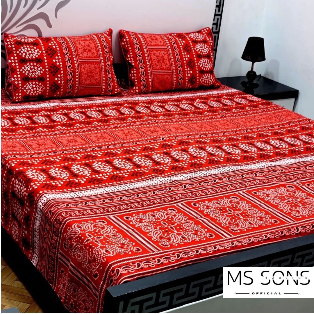 RED LINEN - BEDSHEET