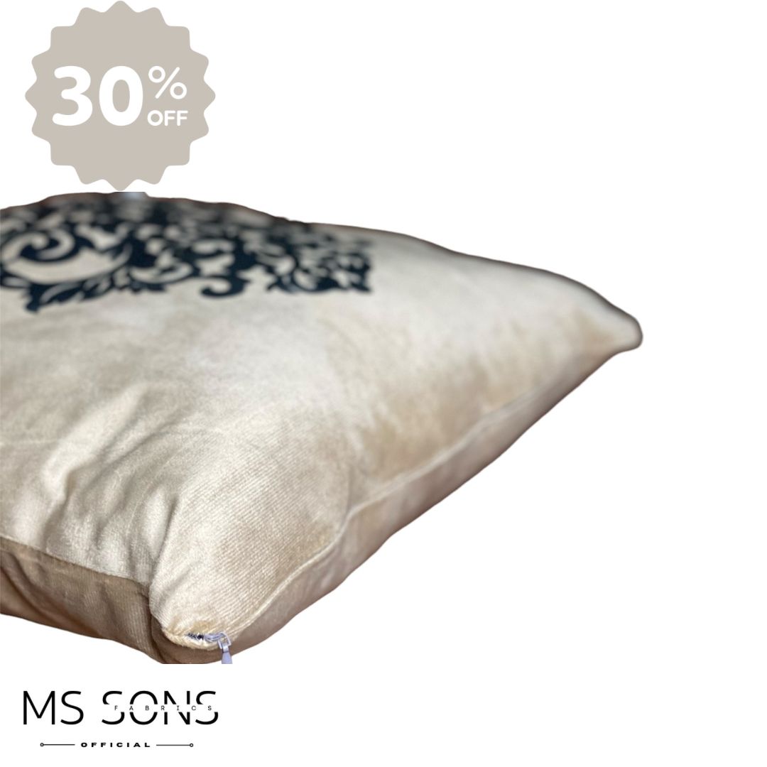 Luxury Velvet Laser CUT Cushion Cover (SILVER)