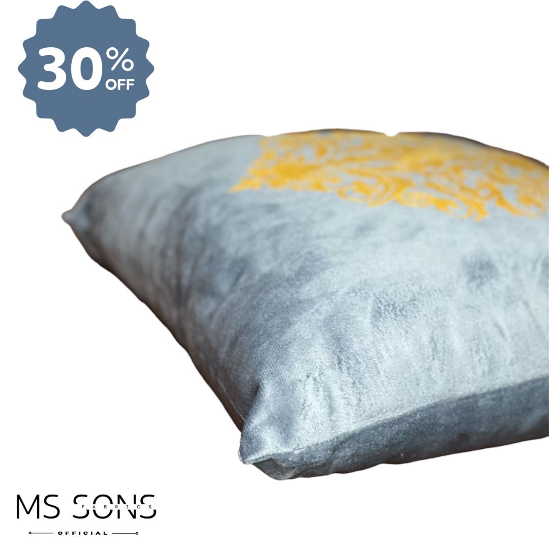 Luxury Velvet Laser CUT Cushion Cover (GREY)