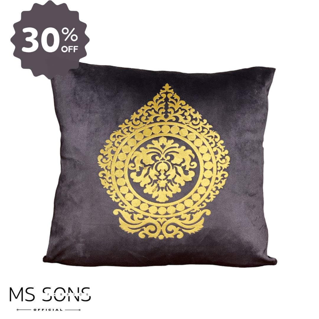 Luxury Velvet Laser CUT Cushion Cover (BROWN)