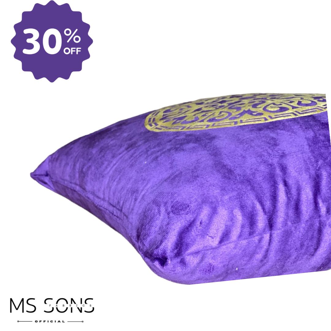 Luxury Velvet Laser CUT Cushion Cover (PURPLE)