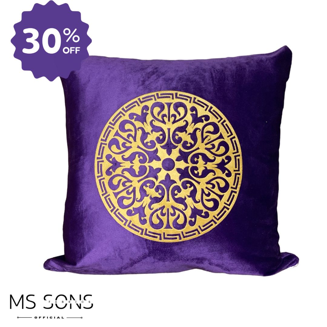 Luxury Velvet Laser CUT Cushion Cover (PURPLE)