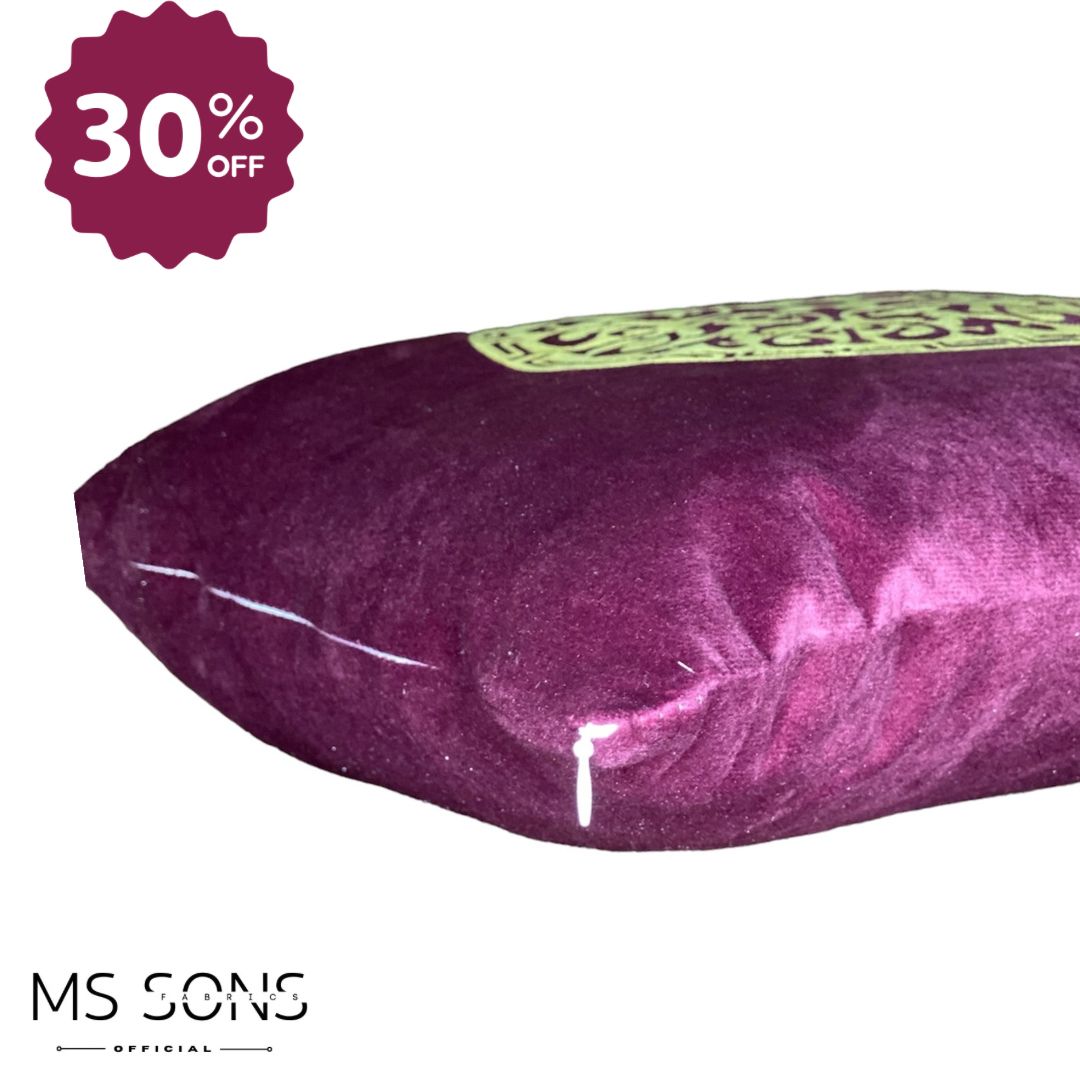 Luxury Velvet Laser CUT Cushion Cover (MEHROON)